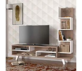 Έπιπλο τηλεόρασης Granada χρώμα λευκό - cordoba 149,5x29,5x120εκ.