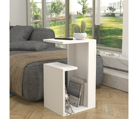 Τραπεζάκι βοηθητικό Rosana χρώμα λευκό 35x29,5x60εκ.