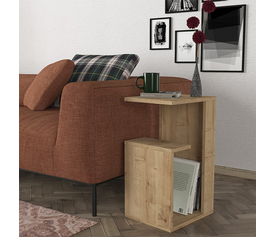 Τραπεζάκι βοηθητικό Rosana χρώμα sapphire oak 35x29,5x60εκ.