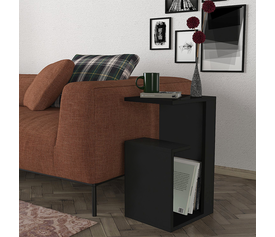 Τραπεζάκι βοηθητικό Rosana χρώμα μαύρο 35x29,5x60εκ.