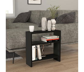 Τραπεζάκι βοηθητικό Silvanus χρώμα μαύρο 51x17,5x49εκ.