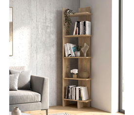Βιβλιοθήκη Perla χρώμα sepet oak 48x22x170εκ.