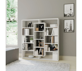 Βιβλιοθήκη Ample χρώμα λευκό 125x22x135,7εκ.