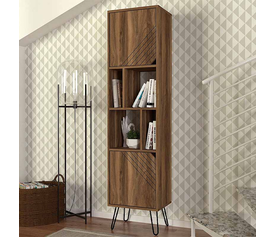 Βιβλιοθήκη Norma χρώμα καρυδί 45x35x184εκ.