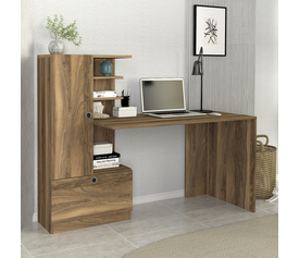 Γραφείο εργασίας Domingo χρώμα καρυδί 149,5x60x120εκ.