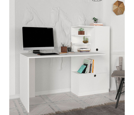 Γραφείο εργασίας Merino χρώμα λευκό 149,5x61,8x120εκ.