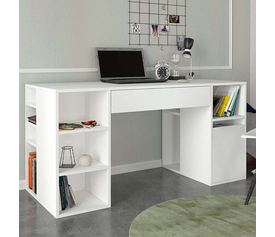 Γραφείο εργασίας Pontus χρώμα λευκό 145x60x74,4εκ.