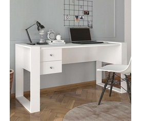 Γραφείο εργασίας Fernando χρώμα λευκό 158,4x60x72,2εκ.