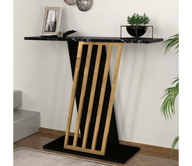 Κονσόλα Gravity χρώμα μαύρο εφέ μαρμάρου - χρυσό 90x29,6x76,8εκ.