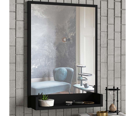 Καθρέπτης μπάνιου Costa χρώμα μαύρο 45x12x75εκ.