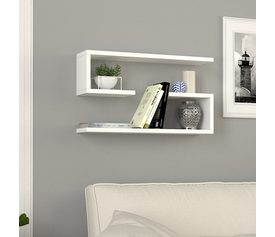 Ραφιέρα τοίχου Jenika 2 τεμαχίων χρώμα λευκό 60x14,5x18εκ.