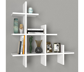 Ραφιέρα τοίχου Juke χρώμα λευκό 81,8x18x80εκ.