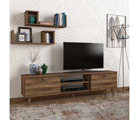 Έπιπλο τηλεόρασης Seddra χρώμα καρυδί 180x31,5x45εκ.