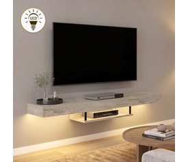 Επίτοιχο έπιπλο τηλεόρασης Albares travertine με LED 150x29,6x22 εκ.