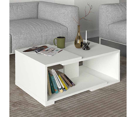 Τραπεζάκι σαλονιού Mareta χρώμα λευκό 81,8x50x35εκ.