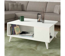 Τραπεζάκι σαλονιού Sedra χρώμα λευκό 90x60x38,6εκ.