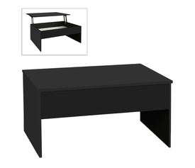 Τραπεζάκι σαλονιού Devon με σερβιτόρο χρώμα μαύρο 110x60x44,8εκ.