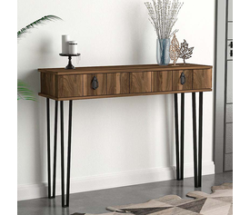 Κονσόλα Helsinki χρώμα καρυδί 120x35,5x90εκ.