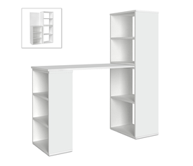 Γραφείο εργασίας πολυμορφικό Last χρώμα λευκό 119x44,7x123εκ.