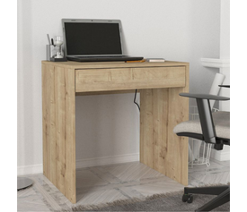 Γραφείο εργασίας Mida χρώμα sapphire oak 72x60x73,8εκ.