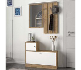 Έπιπλο εισόδου Galina χρώμα sapphire oak - λευκό 91,8x27x70εκ.