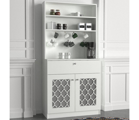 Έπιπλο κουζίνας Axel χρώμα λευκό 90x37x183,6εκ.