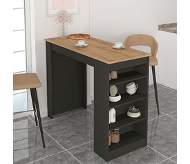 Τραπέζι μπαρ Monaco χρώμα ανθρακί - sapphire oak 120x51,6x101,8εκ.