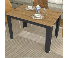 Τραπέζι Darlen χρώμα ανθρακί - sapphire oak 110x72x74εκ.