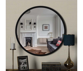 Καθρέπτης τοίχου Glob χρώμα μαύρο 59x2x59εκ.