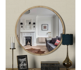 Καθρέπτης τοίχου Glob χρώμα sapphire oak 59x2x59εκ.