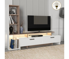 Σύνθεση τηλεόρασης Simal με LED χρώμα λευκό - cordoba 168,2x31,3x120εκ.