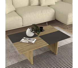 Τραπεζάκι σαλονιού Venita χρώμα sapphire oak - ανθρακί 90x60x33,8εκ.