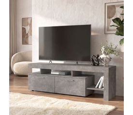 Έπιπλο Τηλεόρασης Acnes Γκρι Σκυροδέματος 160x40x53 εκ.