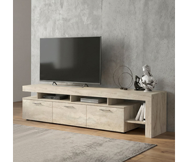 Έπιπλο τηλεόρασης Acnes χρώμα travertine 220x40x52εκ.