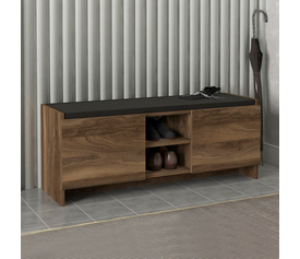 Παπουτσοθήκη Verly χρώμα καρυδί 110x33,2x43εκ.