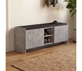 Παπουτσοθήκη Verly Γκρι Σκυροδέματος 110x33,2x43 εκ.