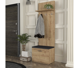 Έπιπλο εισόδου Track χρώμα sapphire oak 60x38,2x190εκ.