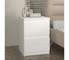 Κομοδίνο Breve χρώμα λευκό 39,8x41,8x55εκ.