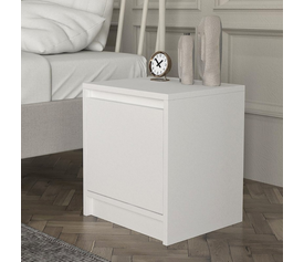 Κομοδίνο Conve χρώμα λευκό 40x35x45εκ.