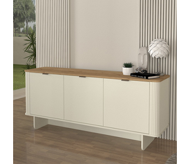 Μπουφές Bohema χρώμα ivory - sepet oak 180x47x76,6εκ.