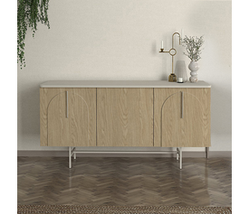 Μπουφές Rebel χρώμα rota oak - sandstone 150x45x76,5εκ.