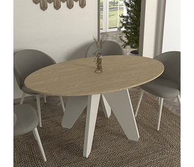 Τραπέζι Rebel χρώμα rota oak - sandstone 150x90x75εκ.