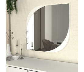 Καθρέπτης τοίχου Lava χρώμα λευκό 70x2,2x70εκ.