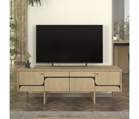 Έπιπλο τηλεόρασης Lava χρώμα rota oak - ανθρακί 150x35x51,3εκ.