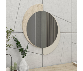 Καθρέπτης τοίχου Sevilla χρώμα sandstone - travertine 59,2x2,2x69εκ.