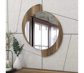 Καθρέπτης τοίχου Sevilla χρώμα καρυδί 59,2x2,2x69εκ.