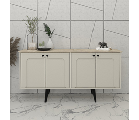 Μπουφές Sevilla χρώμα sandstone - travertine 150x44,6x72,2εκ.