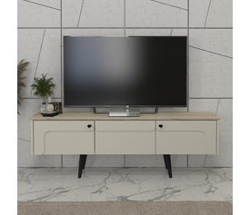 Έπιπλο τηλεόρασης Sevilla χρώμα sandstone - travertine 150x35x45,6εκ.