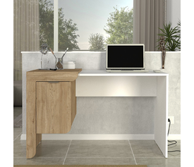 Γραφείο εργασίας Dario χρώμα sepet oak - λευκό 120x60x73,2εκ.