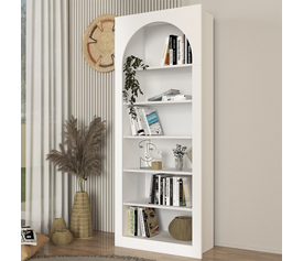 Βιβλιοθήκη Voila χρώμα λευκό 74x35x180εκ.